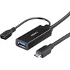 USB Prailginimo Laidas - LINDY USB 3.2 C/A Prailginimo Laidas 5Gbps 5m, Juodas