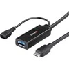 USB Prailginimo Laidas - LINDY USB 3.2 C/A Prailginimo Laidas 5Gbps 5m, Juodas