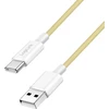 LogiLink USB-A - USB-C 1.5m w nylonowym oplocie geltona