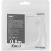 LogiLink USB-C 0.8m balta