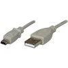 Logo USB kabelis (2.0), USB A M - miniUSB (M), 3m, juoda