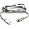 USB kabelis Logotipas USB-C - USB-C 1 m Baltas