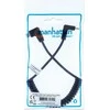 USB kabelis Manhattan USB-C - Juodas mikroUSB (356244)