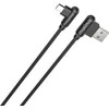 Maxximus KABELIS MX CORNER GREITOJO ĮKROVIMO MICRO USB 2.4A/1M/ Juodas KAMPINIS