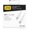 OTTERBOX STANDARTINIS USB C-C KABELIS 2M USB-PD Baltas