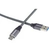 USB kabelis PremiumCord USB-A - USB-C 2 m juodas pilkas (ku31cS2)