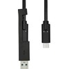 USB kabelis ProXtend USB-A + USB-C - USB-C 1 m juodas (USBCWA-001)