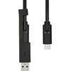 USB kabelis ProXtend USB-A + USB-C - USB-C 1 m juodas (USBCWA-001)