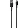 Puro Elektrik Puro Soft USB-A – žaibo kabelis 1,5 m silikoninis – juodas