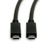USB kabelis Roline USB-C - USB-C 0,5 m juodas (11.02.9056)