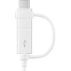 EP-DG930DWE Samsung Combo microUSB duomenų kabelis with USB-C Reduction 1.5m baltos spalvos (Bulk)