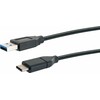 USB kabelis Schwaiger USB-A - USB-C 1 m Juodas (CK311533)