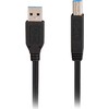 USB kabelis Sharkoon USB-A - 5 m Juodas (4044951015665)