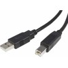 Sharkoon USB 2.0 Kabelis, USB-A Stecker > USB-B Stecker (juodas, 1,0 Meter)