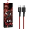 Somostel USB-C - USB-C 18W PD 3.6A 1m raudona