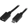 USB laidas StarTech microUSB - USB- A 0,5 m juodas (USBUBEXT50CM)