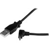 USB kabelis StarTech USB-A - mikroUSB 2 m juodasis (USBUB2MU)