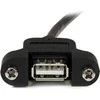 USB kabelis StarTech USB-A - USB-A 0,9 m Juodas (USBPNLAFAM3)