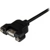 USB kabelis StarTech USB-A - USB-A 0,9 m Juodas (USBPNLAFAM3)