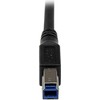 USB kabelis StarTech USB-A - USB-B 1 m Juodas (USB3SAB1MRA)