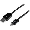 USB kabelis StarTech USB-A - Žaibas 1 m Juodas (USBLT1MB)