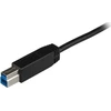 USB kabelis StarTech USB-B - USB-C 1 m Juodas (USB31CB1M)