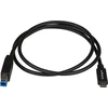USB kabelis StarTech USB-B - USB-C 1 m Juodas (USB31CB1M)