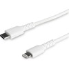 USB kabelis StarTech USB-C - Žaibas 2 m Baltas (RUSBCLTMM2MW)