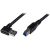 USB kabelis StarTech USB-A - USB-B 1 m Juodas (USB3SAB1MRA)