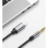 Kabelis 1m Lightning – AUX mini jack 3,5mm Tech-Protect Ultraboost juodos spalvos