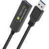 USB kabelis Techly USB-A - USB-A 10 m juodas (ICUR30100G)