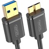 USB kabelis Unitek USB-A - mikroUSB 1 m Juodas (Y- C461GB)