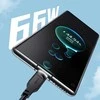 USAMS kabelis USB-C 6A 1.2m Port Ekranas Fast Charging Lithe Series violetinės spalvos SJ568USB03 (US-SJ568)