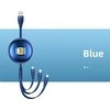 USAMS kabelis U69 3-in-1 1m mėlynas (Lightning/microUSB/USB-C) SJ508USB02 (US-SJ508)
