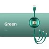 USAMS kabelis U69 3-in-1 1m žalias (Lightning/microUSB/USB-C) SJ508USB03 (US-SJ508)