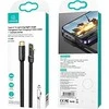USAMS angled kabelis USB-C į Lightning PD 20W Fast Charging Iceflake Series 1.2m juodos spalvos SJ583USB01