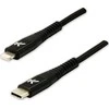 USB kabelis Logo USB- C - Žaibas 1 m Juoda