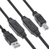 USB kabelis Vision USB-A - USB-B 20 m juodas (34513A)