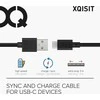 Xqisit kabelis įkrovimui ir duomenims USB-A - USB-C 3.0m juodos spalvos 31298