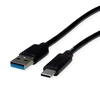 Kabelis USB Digitus USB-A - USB-C 2 m Juodas