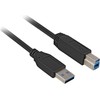 USB laidas Sharkoon USB-A - USB-B 2 m juoda (4044951015641)