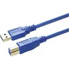 USB MediaRange USB-A – USB-B kabelis 5 m mėlynas (MRCS150)