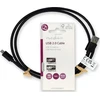USB Nedis USB-A - micro-B kabelis 1 m, juodas (CCGL60500BK10)