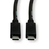 USB Roline USB-C - USB-C kabelis 1 m, juodas (11.44.9056)