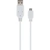 USB kabelis Schwaiger USB-A - mikro B 2 m Baltas (LK200M532)