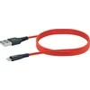 USB kabelis Schwaiger USB-A - Žaibas 1.2 m Raudona (LPRO410501)