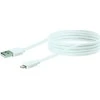 USB kabelis Schwaiger USB-A - Žaibas 2 m Balta (LKF200L532)
