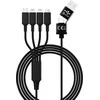 USB kabelis Smrter USB-A - USB-C + microUSB + 2x Žaibas Juodieji (LPRS _ ELITE _ L _ BK)