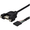 StarTech USB A(F) į IDC(F) (USBPNLAFHD3)