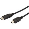 USB kabelis StarTech USB-C - miniUSB 2 m juodasis (USB2CMB2M)